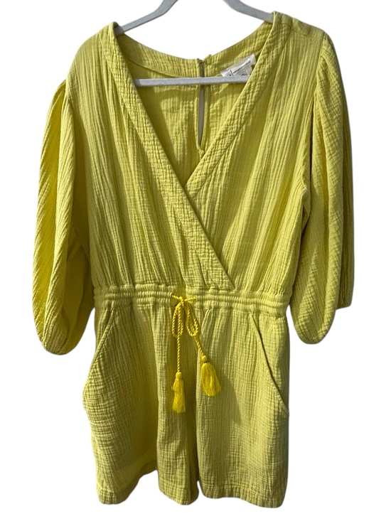 Anthropologie Pants - Anthropologie Maeve Celia Yellow Gauzy Romper